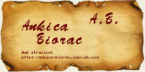 Ankica Biorac vizit kartica